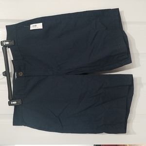 Flat front Navy Bermuda Shorts